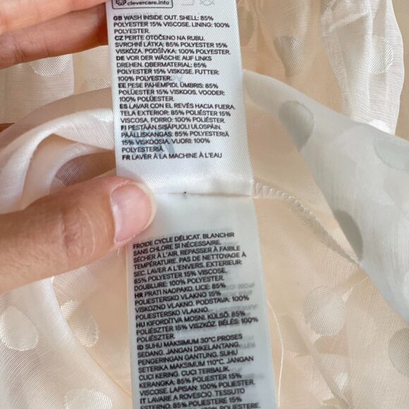 NWT H&M Ivory Victorian Cottagecore Dress - Picture 8 of 10